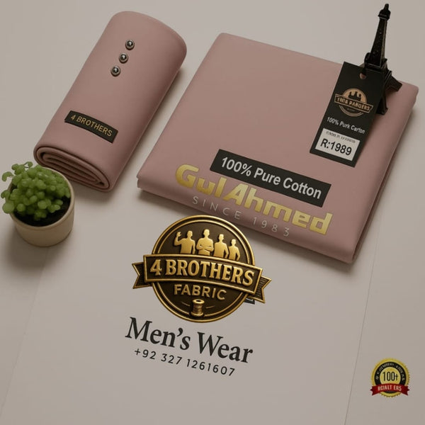 Men's Pink Soft Fine Pima Latha Premium Quality 100%Pure Cotton