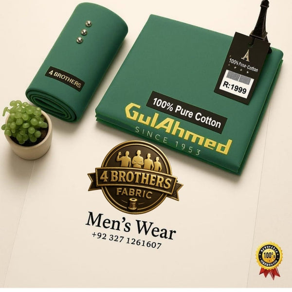 Men's Green Soft Fine Pima Latha Premium Quality 100%Pure Cotton